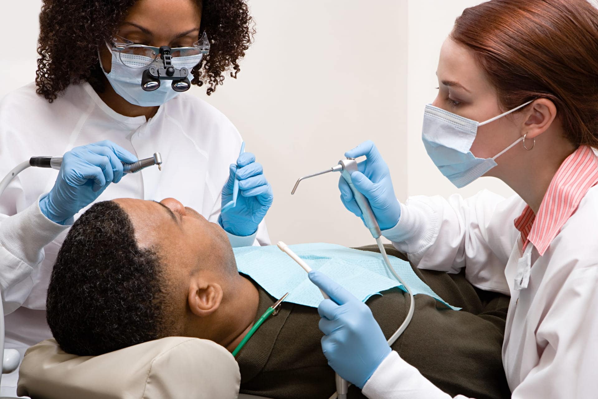 Dentist with a patient