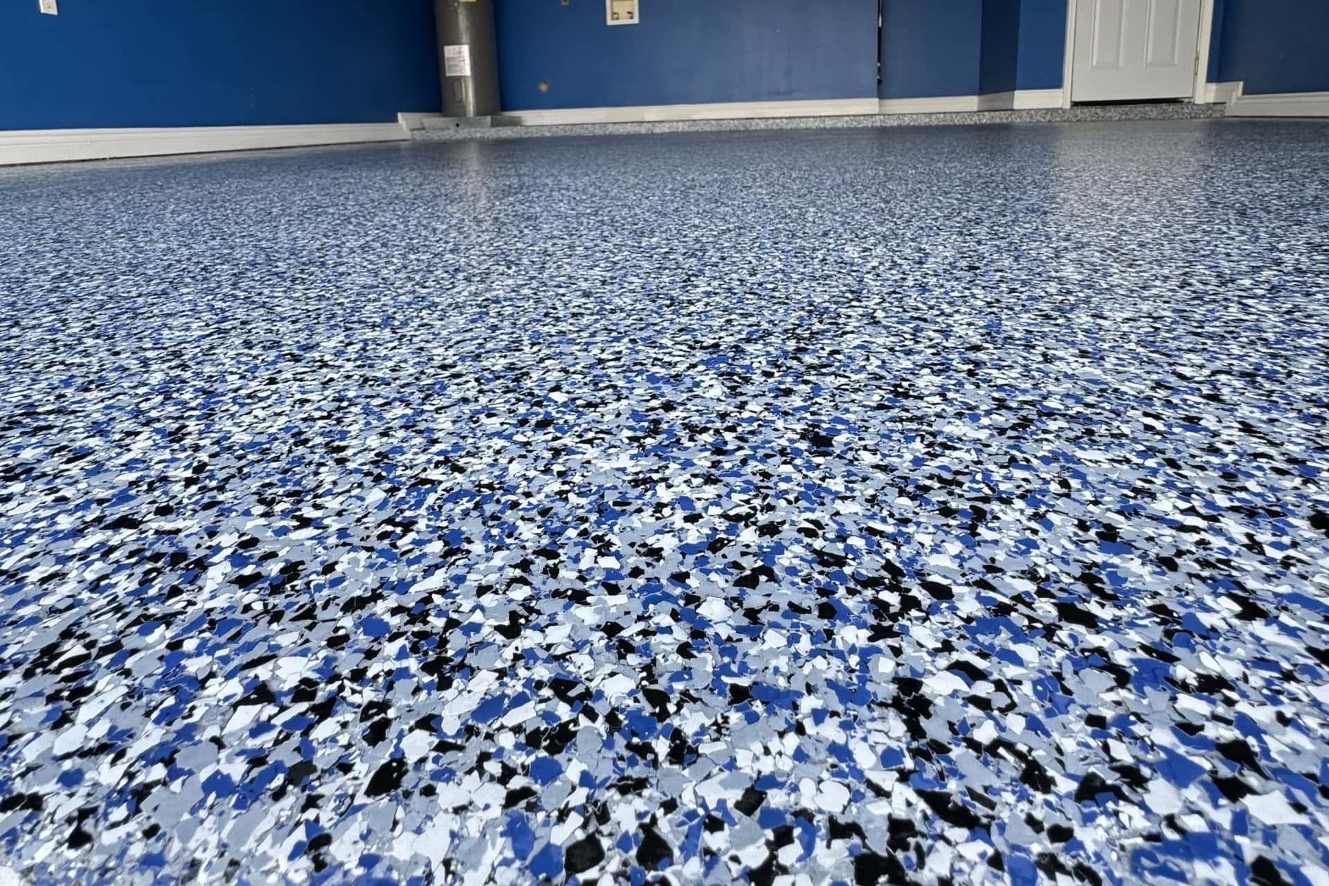 10 Benefits of Epoxy Flooring for Garage Floors blue concrete coating service for garages